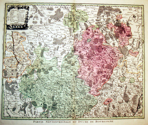 FRANKREICH/Alte Landkarten - Partie Septrentionale du Duché de Bourgogne