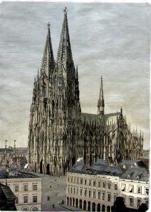 KÖLN/Alte Stadtansichten - La cathédrale de Cologne