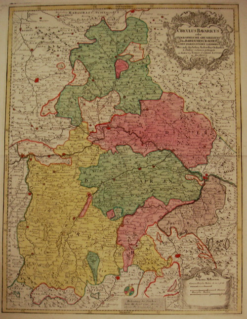 BAYERN/Alte Landkarten - Circulus Bavaricus oder Geographische Grundlegung des Bairischen Craisses...