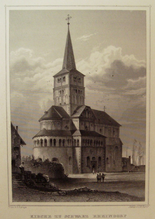 BONN/Alte Stadtansichten - Kirche zu Schwarz Rheindorf