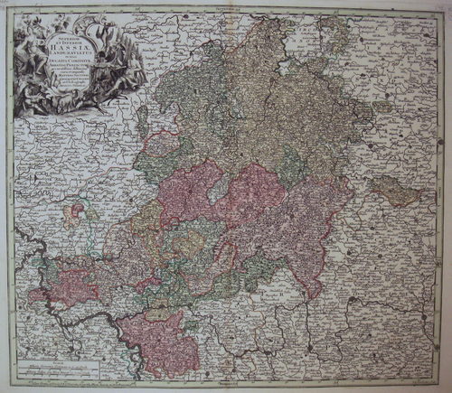 HESSEN/Alte Landkarten - Landgraviatus Hassiae inferioris...