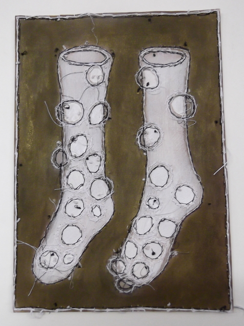 Socken, ( Votivbild 114 )/Moderne Kunst -  Susanne WALTERMANN