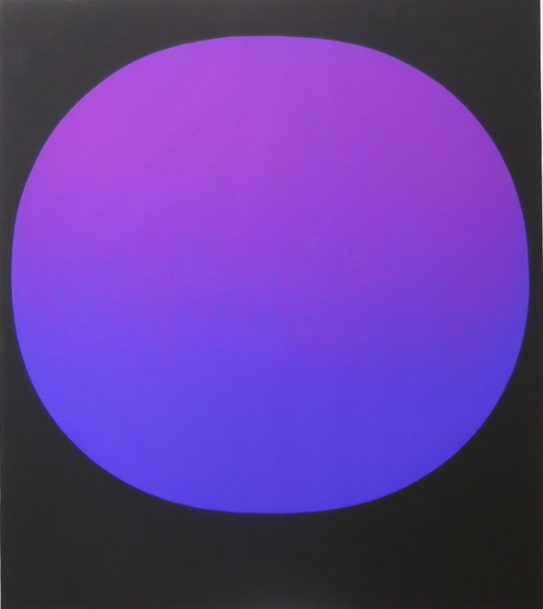 Kreis blauviolett auf schwarz/Moderne Kunst -  Rupprecht GEIGER