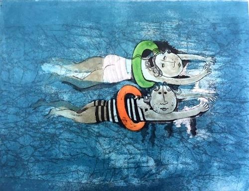 Les Nageuses, Schwimmerinnen/Moderne Kunst -  Graciela RODO-BOULANGER