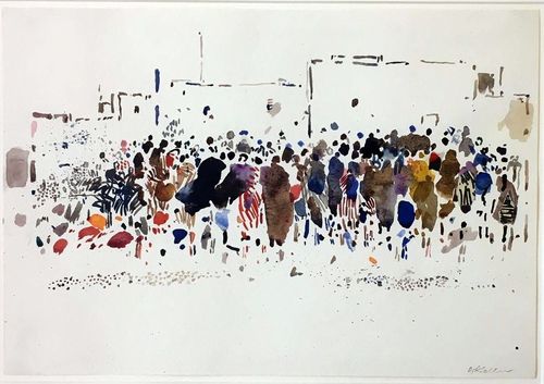 Menschenmenge/Moderne Kunst -  Oskar KOLLER