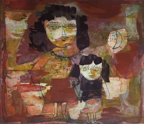 Mutter mit Tochter/Moderne Kunst -  TAKAHASHI  Yoshi
