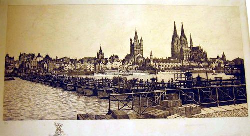 Köln, Panorama der Stadt/Moderne Kunst -  Hans WILDERMANN