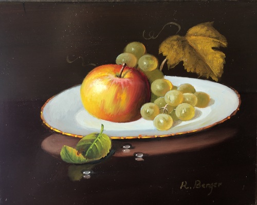 Apfel und Weintrauben/Moderne Kunst -  Ronald BERGER