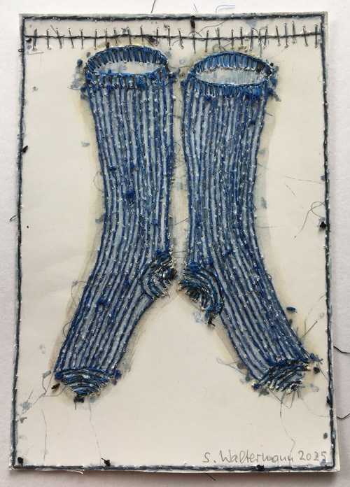 Blaue Socken, Votivbild 29/Moderne Kunst -  Susanne WALTERMANN