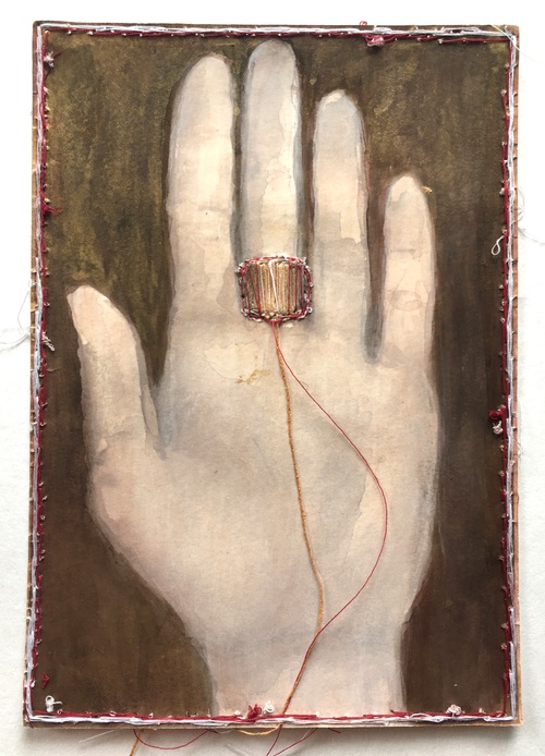 Hand mit Ring ( Votivbild 27 )/Moderne Kunst -  Susanne WALTERMANN